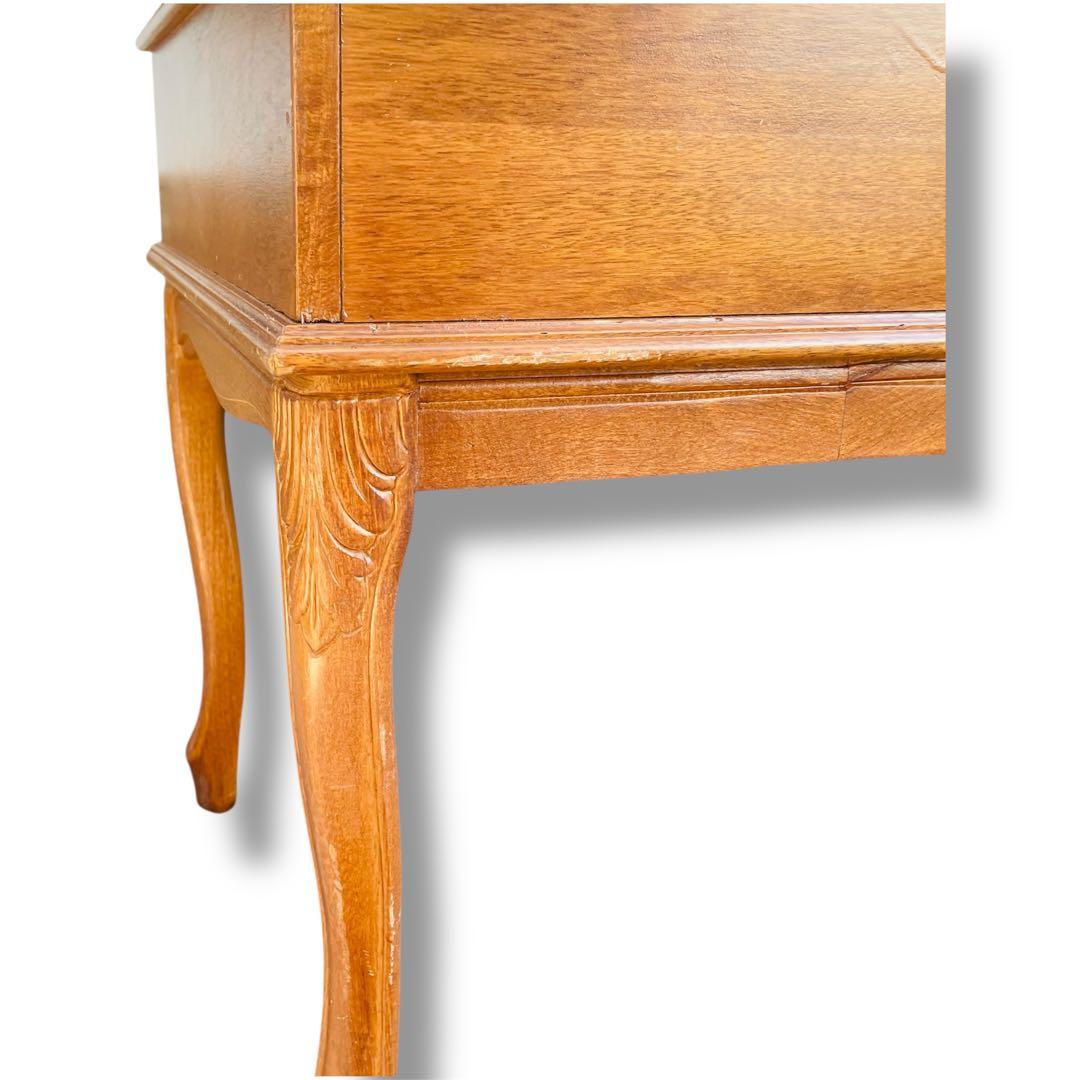 希少色・猫脚✨豪華アンティーク テレフォンベンチ✨ グリーン 英国調