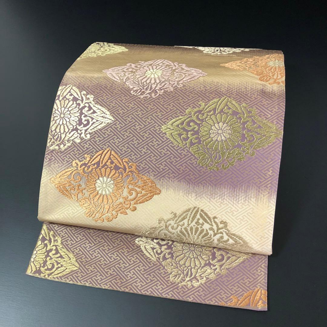 SO-760 袋帯 六通 正絹 紗綾形 花菱 グラデーション フォーマル - メルカリ