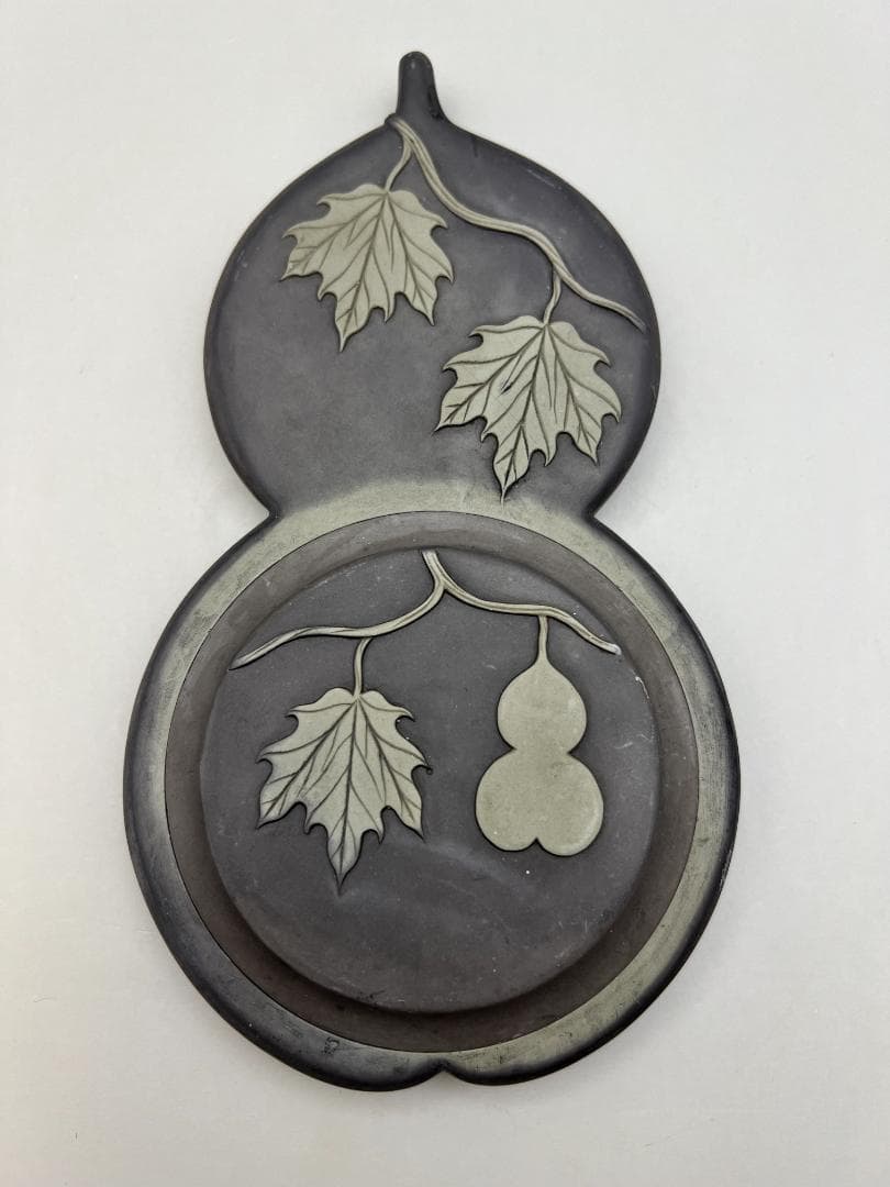 【海】硯　瓢箪形硯　骨董品　骨董品 時代品 中国美術品