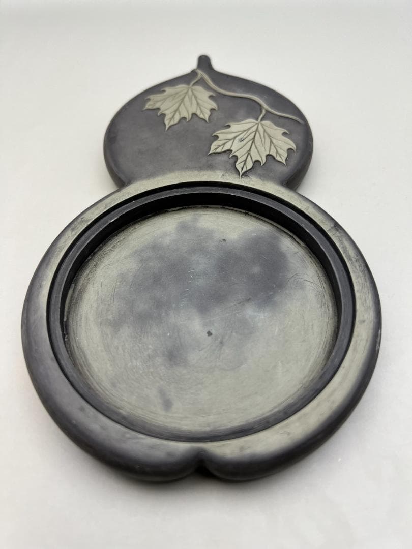 【海】硯　瓢箪形硯　骨董品　骨董品 時代品 中国美術品