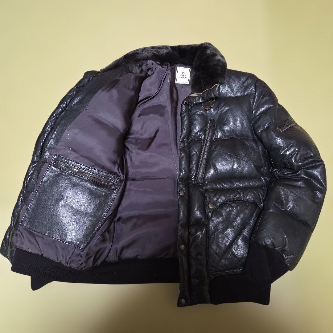 mando レザー ダウンジャケット サイズ40 ブラック Lサイズ