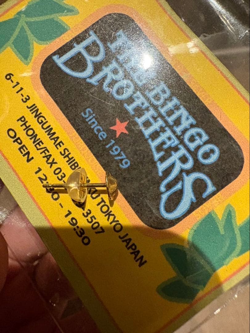 ビンゴブラザーズ bingo brothers 24k スターメタルピアス