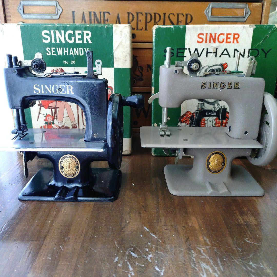 最終値下げ アンティーク Singer シンガー トイミシン 黒 箱・説明書あり