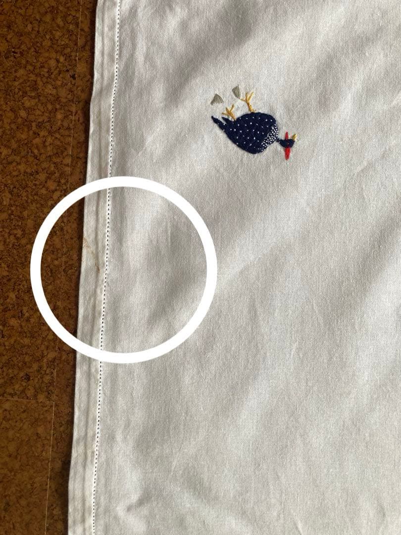 南アフリカ製 刺繍入りテーブルクロス/七面鳥 160×280cm ナプキンセット