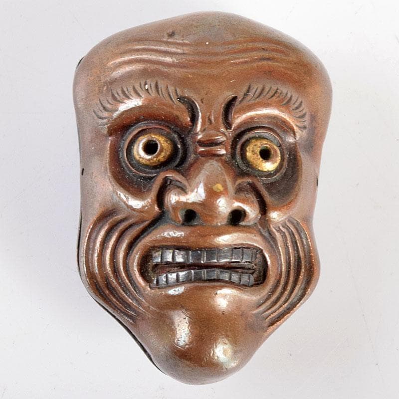 スー 様専用時代金工 和装小物 古銅 能面帯留 時代箱付 M R4979 - メルカリ