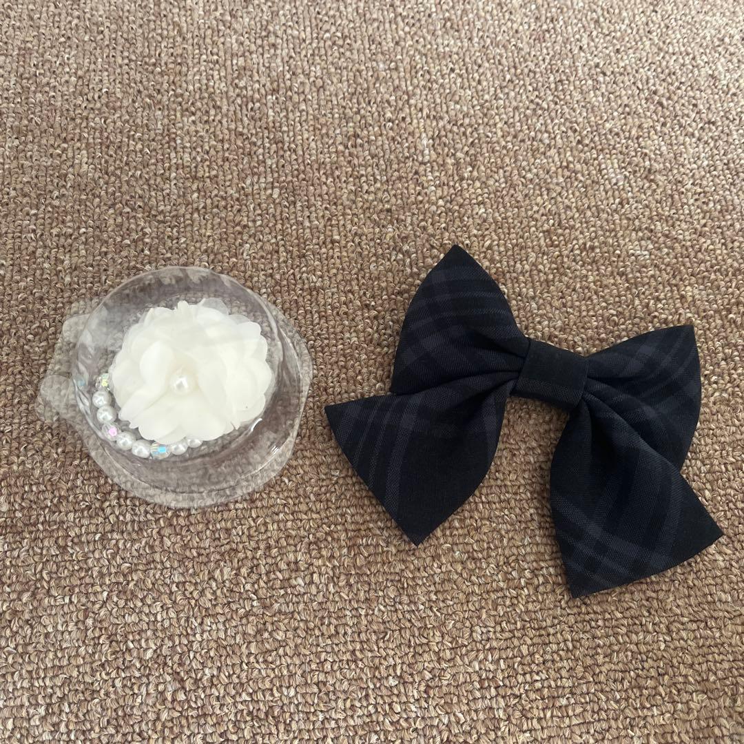 ショパン　115センチ　リボン付きチェック柄ドレス