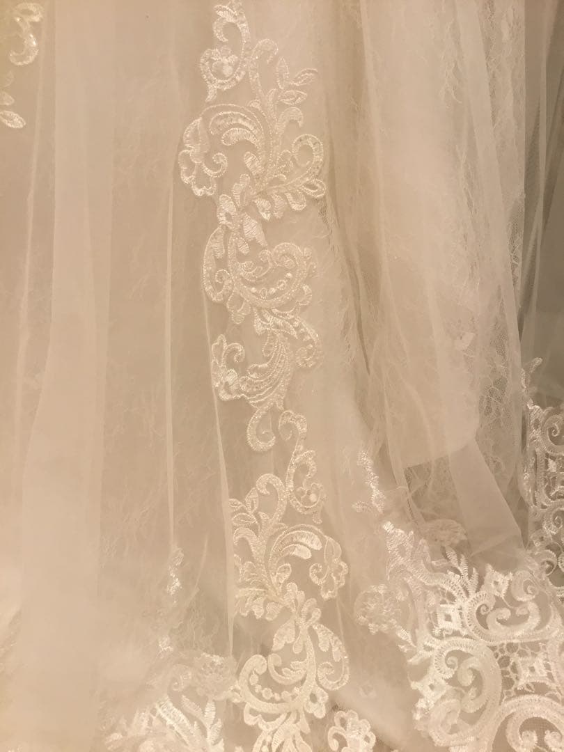 YNS WEEDINGオフショルダー レース Aラインウェディングドレス