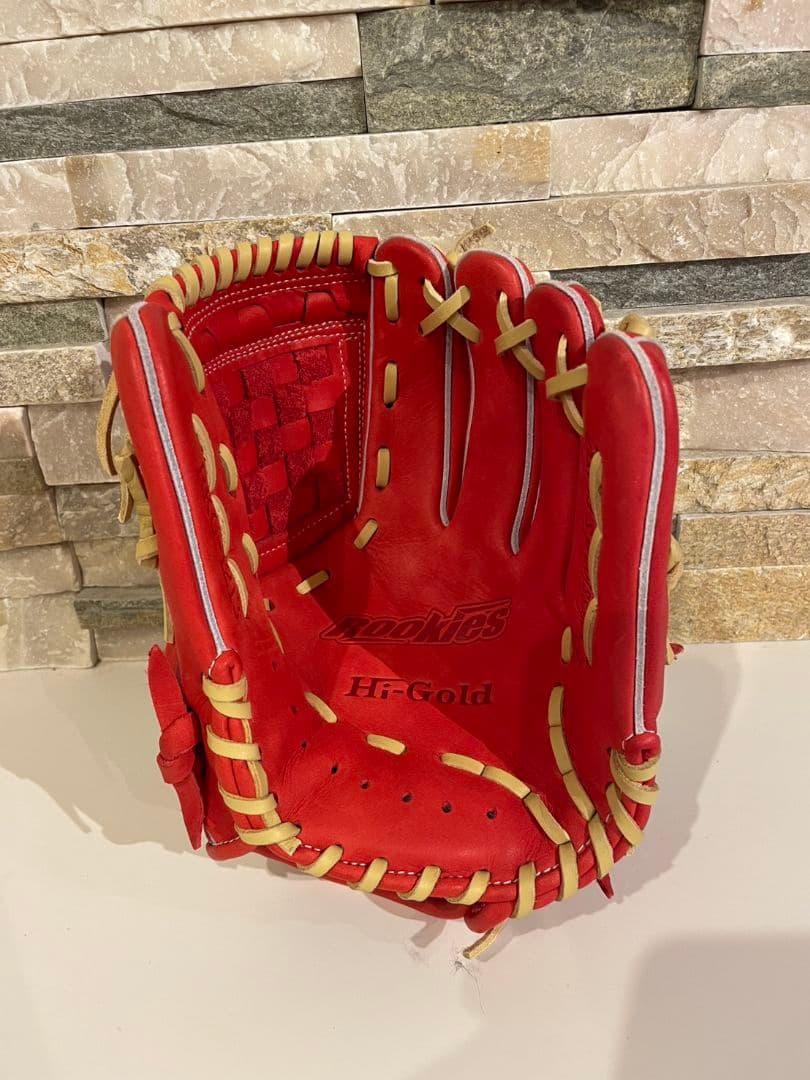 Hi-Gold ナチュラルフィール 少年軟式グローブ レッド