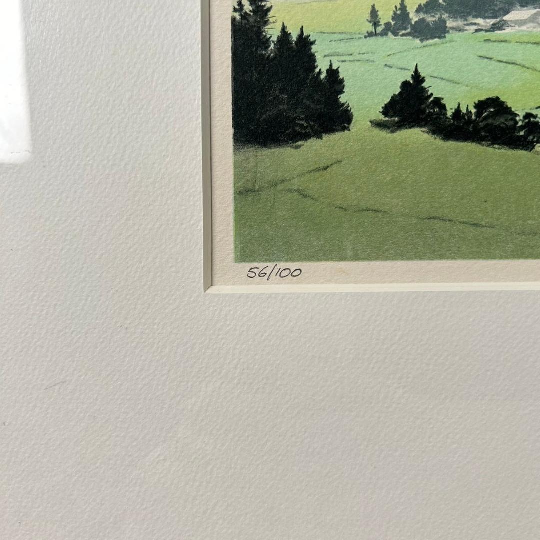 ブライアン・ウィリアムズ「summer」リトグラフ 直筆サイン入り 額縁入り