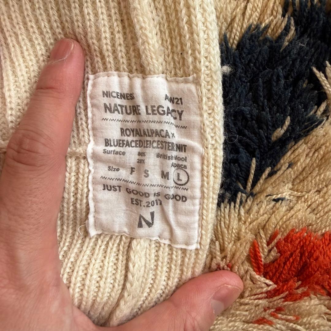 【NICENESS】 ROOSTER アルパカ タートルリブニット