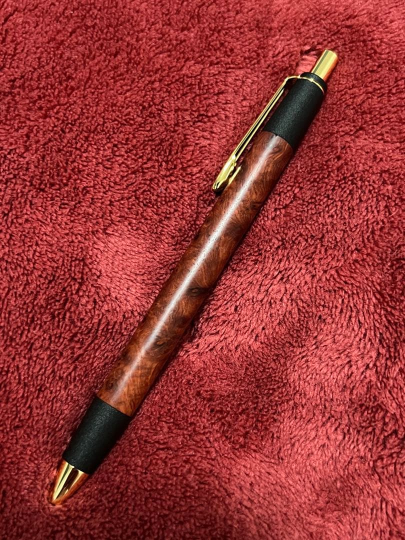 ボナンペン 真鍮金具 未使用品 花梨瘤赤目 ( 野原工芸 工房楔 こぶた