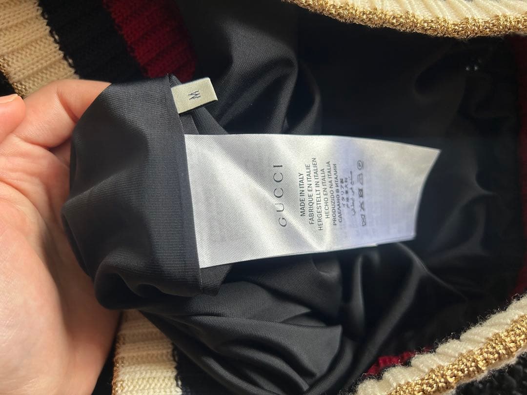 【美品】GUCCI 膝丈ニットスカート　ツイード