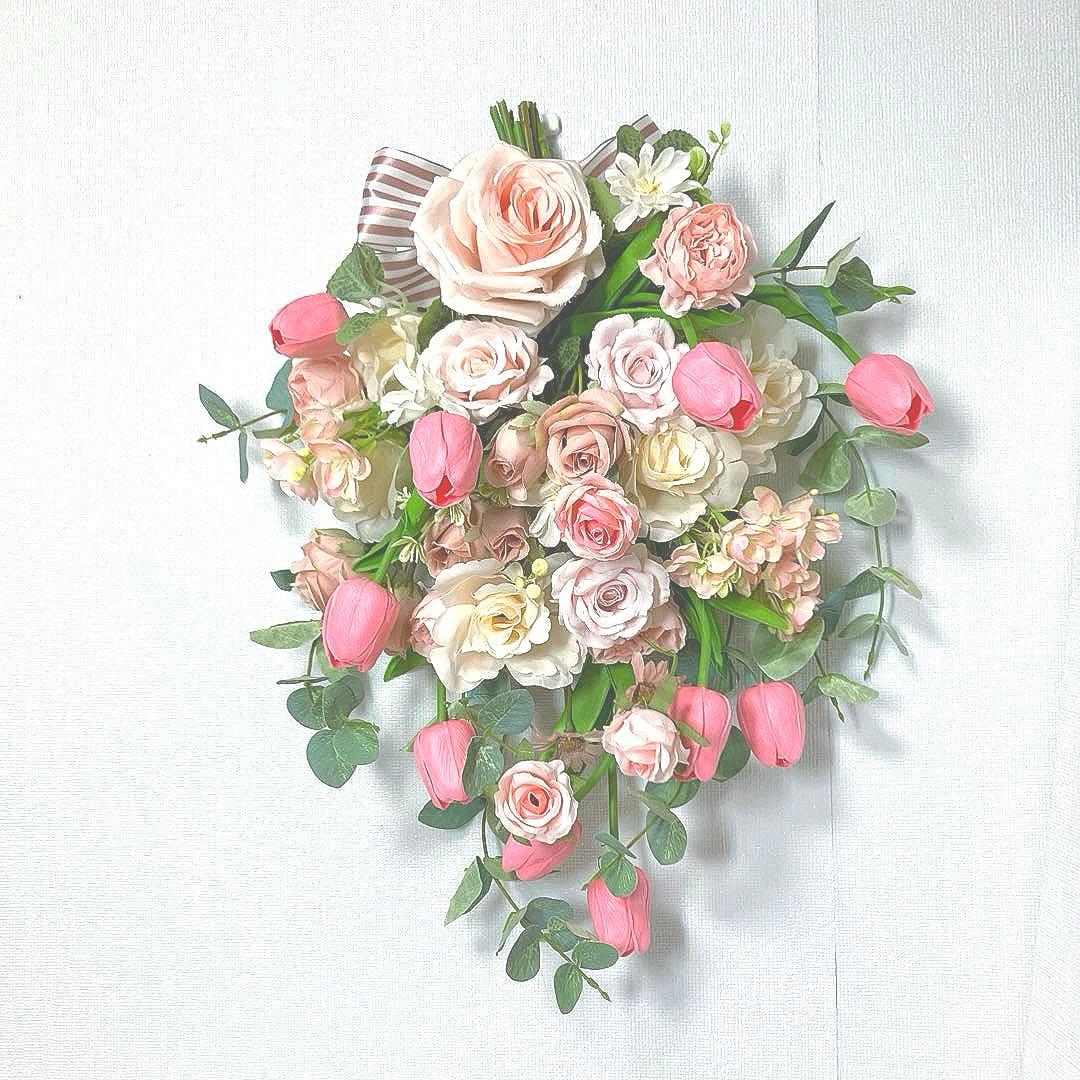 『アンジェリカ ロージー 』チューリップの壁掛けブーケ他一点