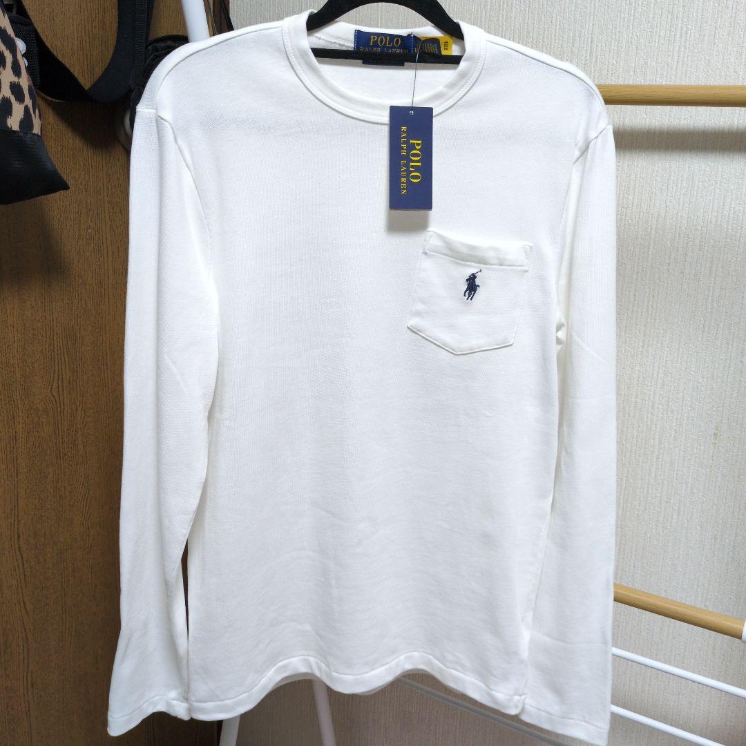 新品タグ有り ポロラルフローレン 胸ポケット付きロンT Tシャツ US/XS
