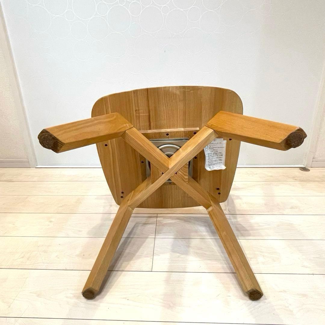 ダイニングチェア タモ天然木 北欧風 肘掛け アームチェア 回転式 インテリア②
