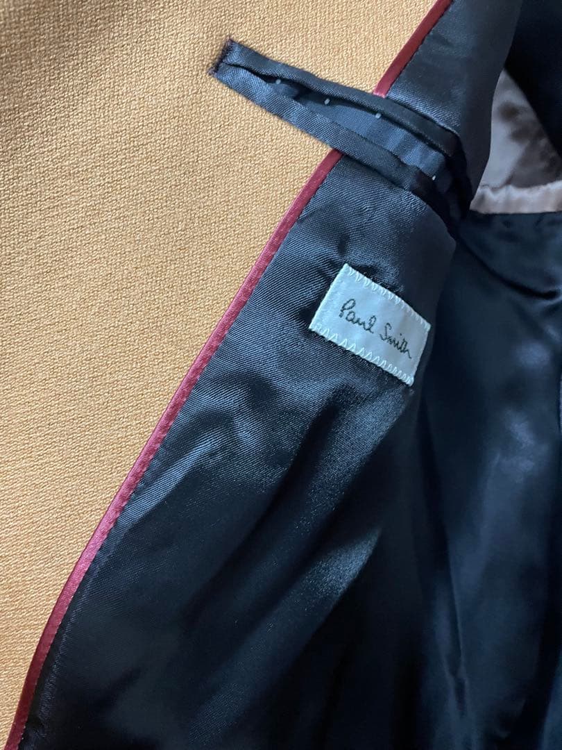 新品　Paul Smith キャメル ダブルブレスト チェスターコート　サイズs