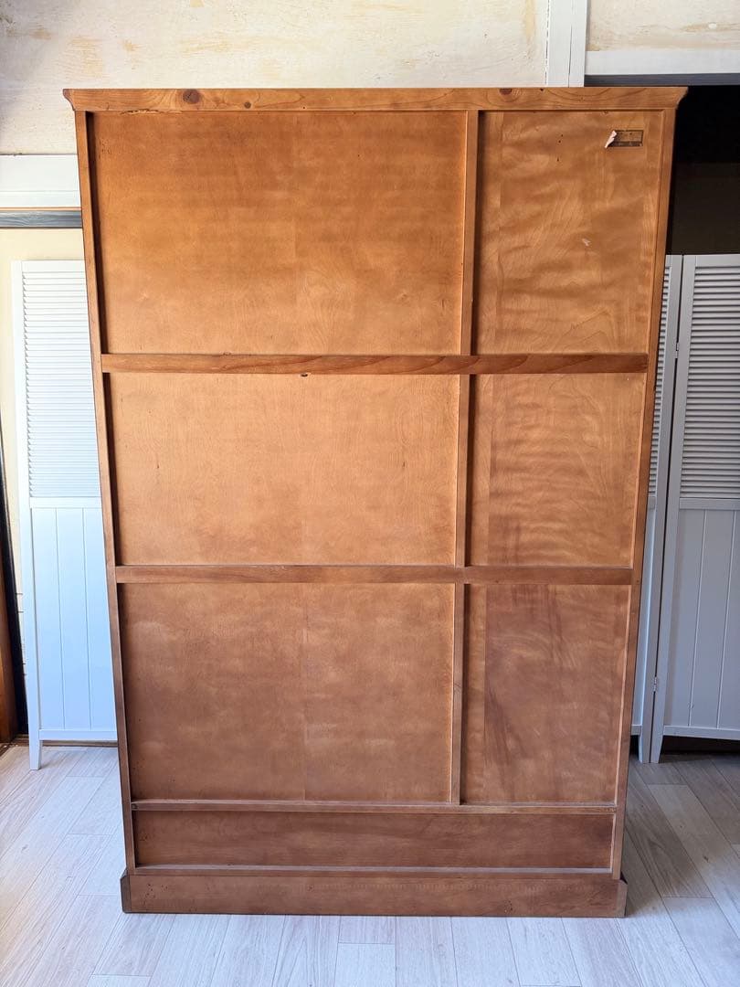 momo様専用 北斗民芸家具 和光 飾棚120 樺材 民芸家具 書棚 食器