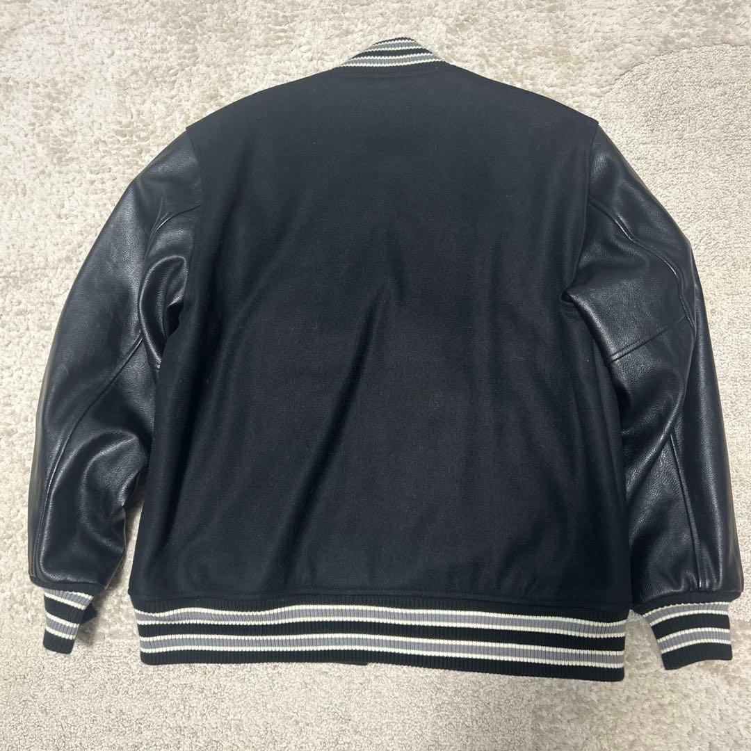 HOUSTONヒューストン メルトンアワードジャケット スタジャン ブラックXL