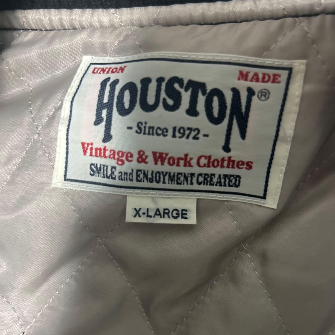 HOUSTONヒューストン メルトンアワードジャケット スタジャン ブラックXL