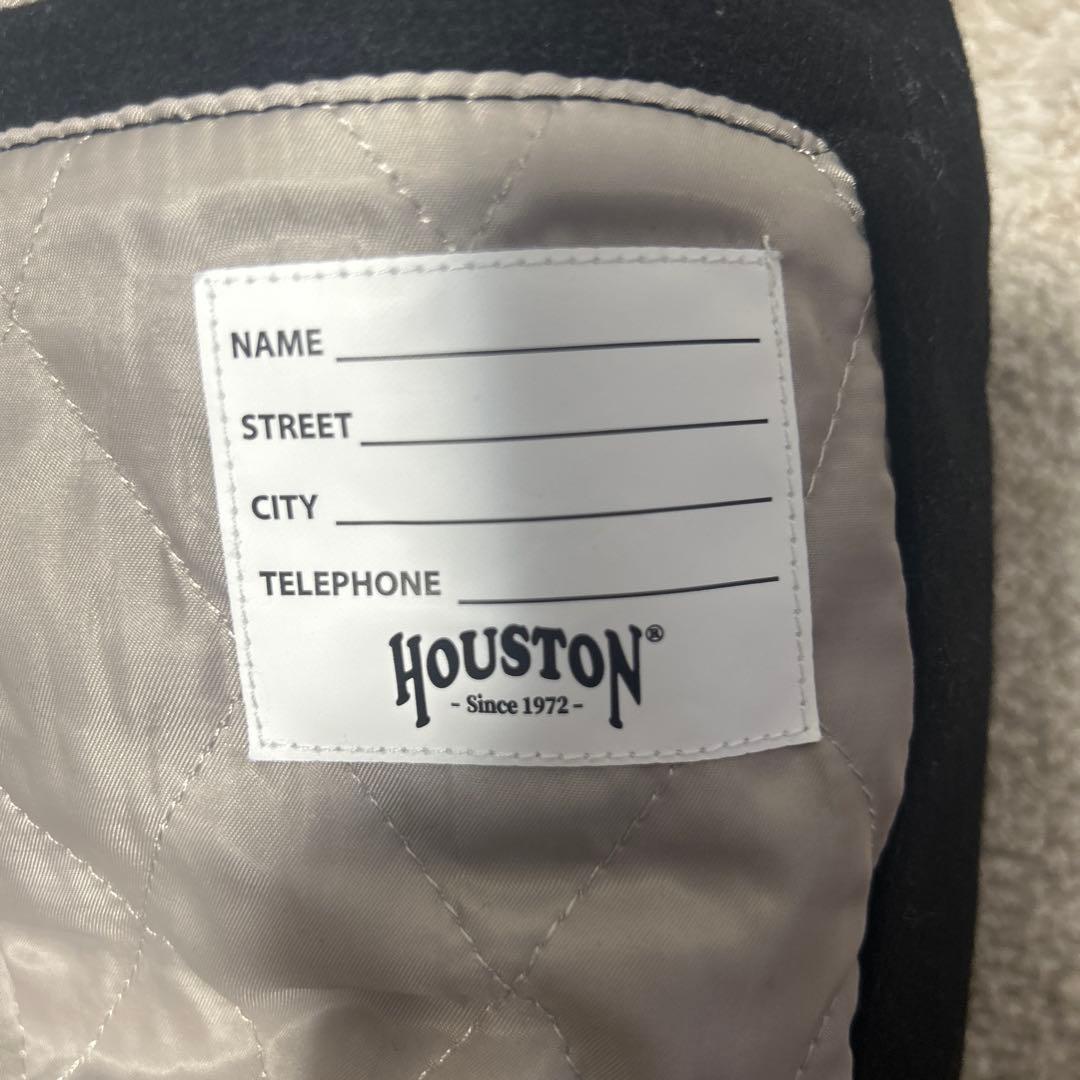 HOUSTONヒューストン メルトンアワードジャケット スタジャン ブラックXL
