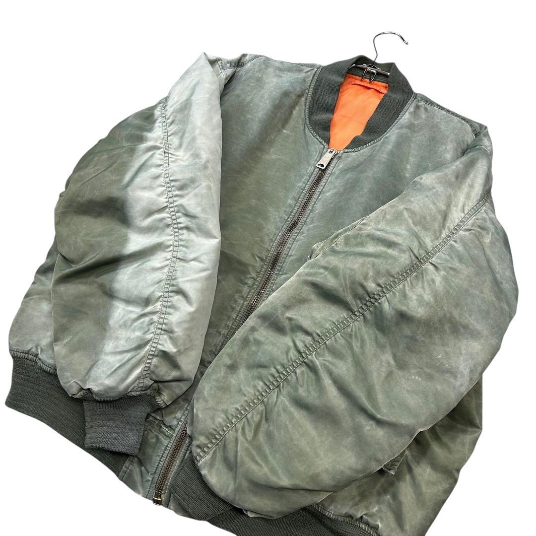 90's Vintage MA-1 フライトジャケット 短丈 フェード古着