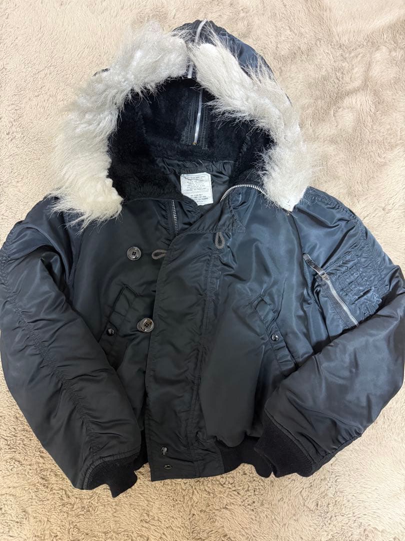 USA製 80s ALPHA N2B 黒 ブラック L ideal