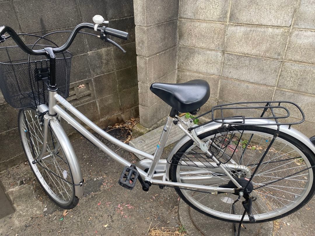 シルバー シティサイクル 27インチ 前部バスケット付き - メルカリ