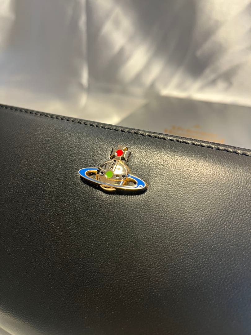 新品 Vivienne Westwood ブラック3色オーブ 長財布