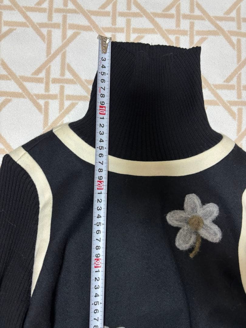 極美品M’S GRACY エムズグレイシー　ドッキングワンピース　黒　刺繍　38