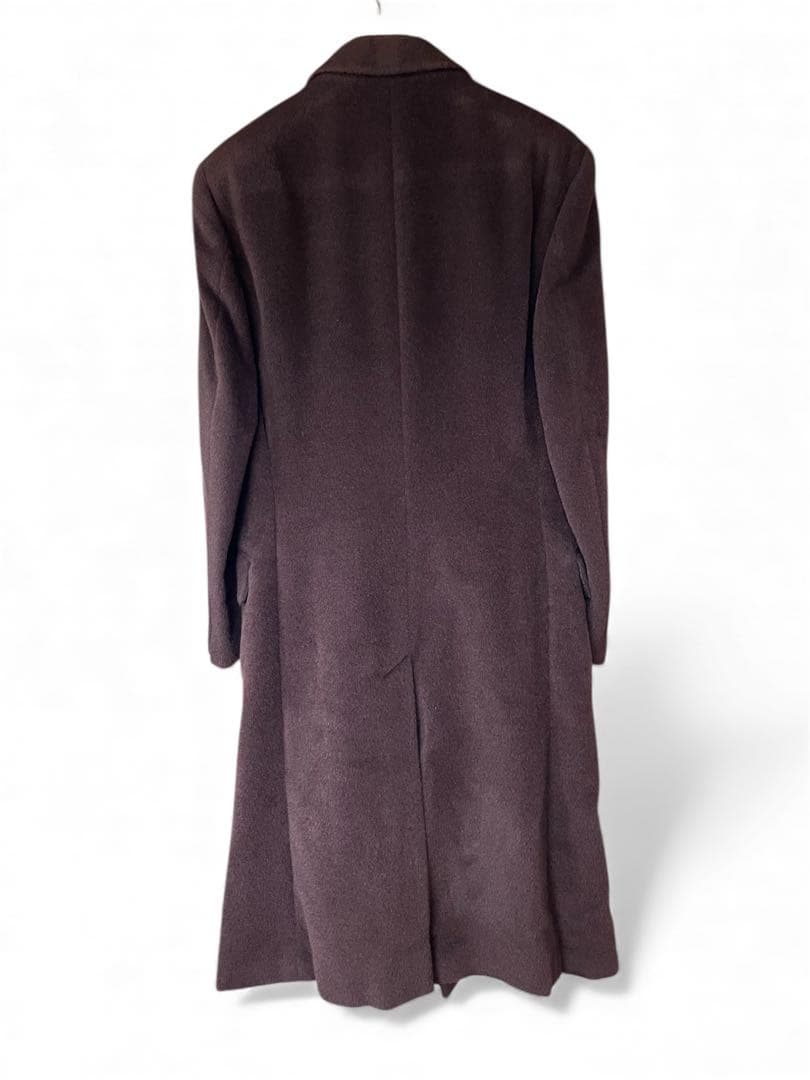 FENDI フェンディ ブラウン チェスターロングコート モヘア&ウール