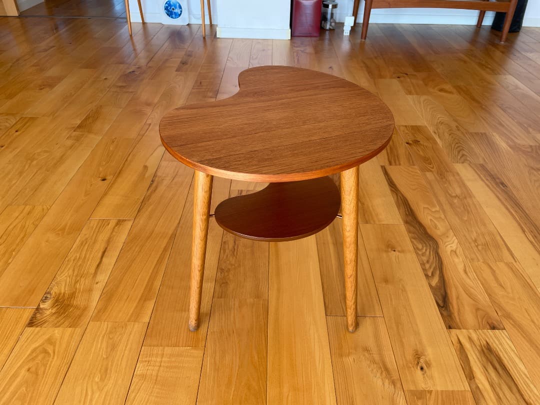 デンマーク製/キドニーシェイプ/サイドテーブル