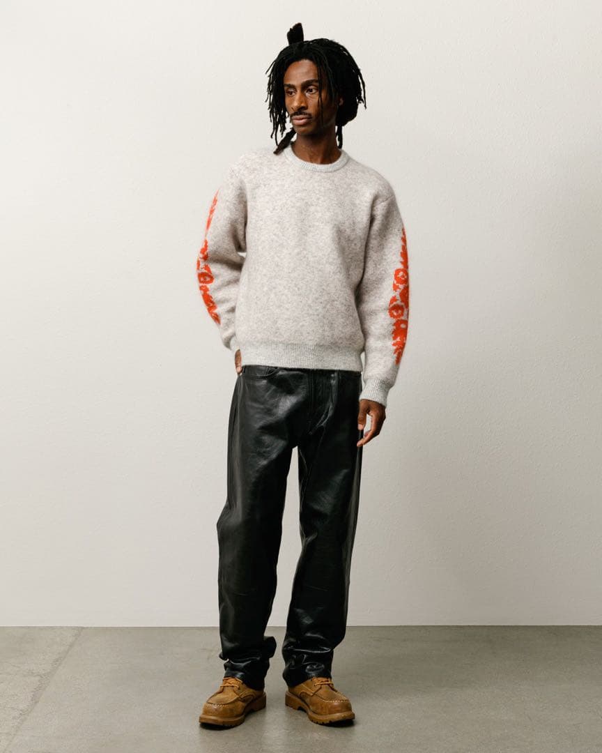 トップス stussy 25aw MOHAIR FLOWER SWEATER L