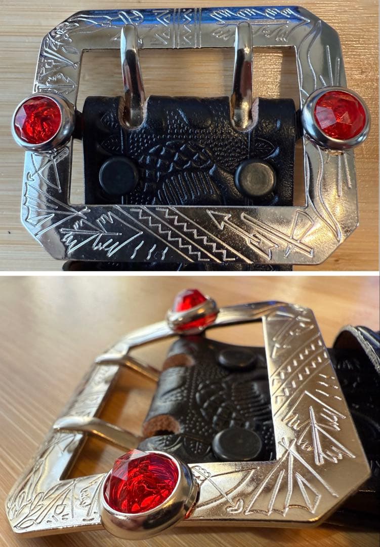 ⭐️新品未使用⭐️アトラクションズ×エースウエスタンベルト⭐️ブラックレザー⭐️34