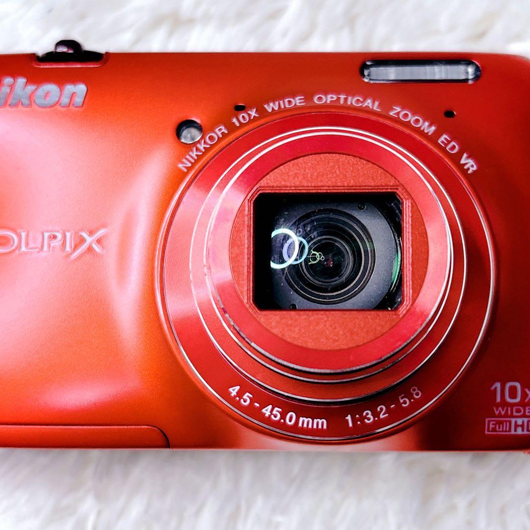 極美品✨NIKON COOLPIX S6300 レッド コンデジ デジカメ 赤
