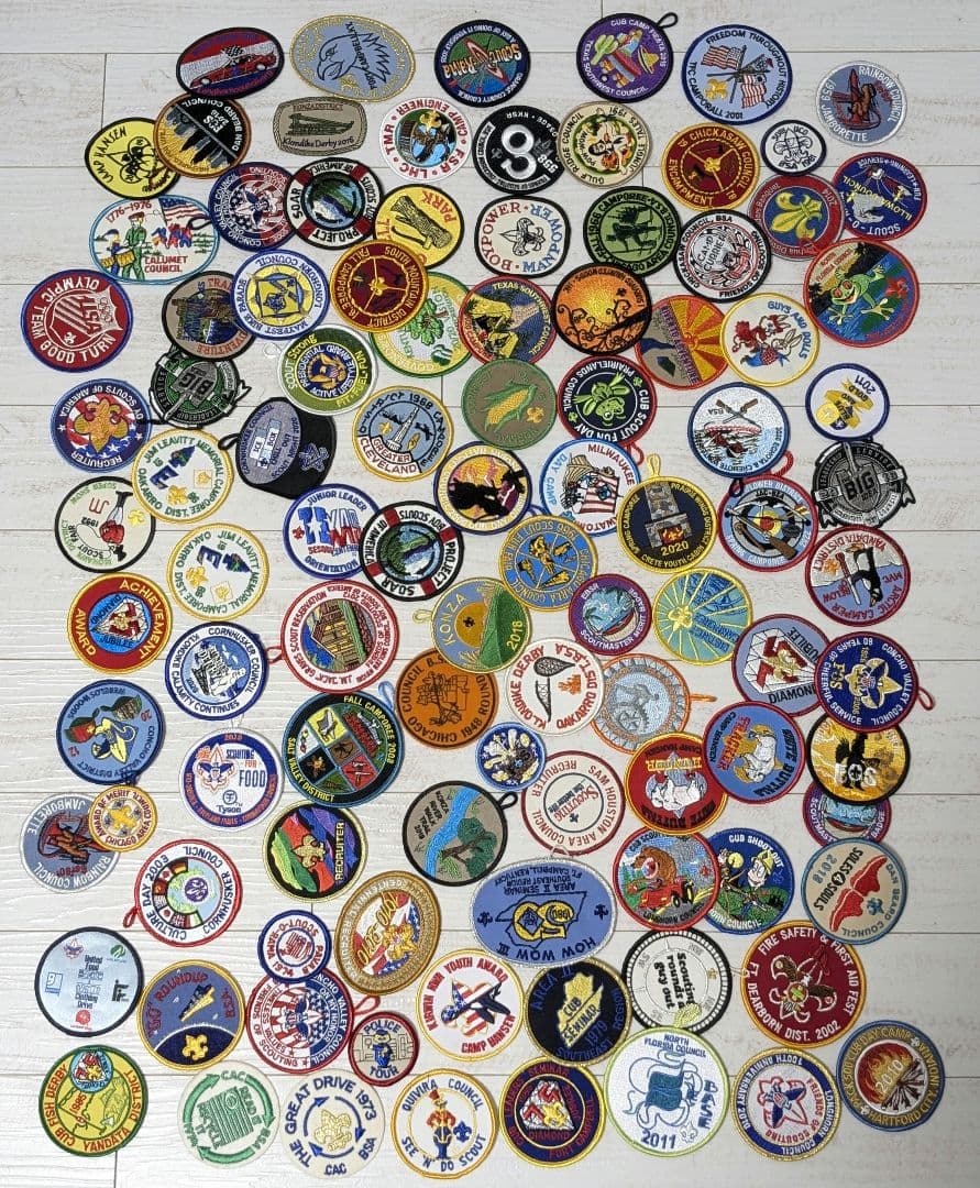 101枚 アメリカ刺繍ワッペン ボーイスカウト まとめ売り ビンテージ 当時物