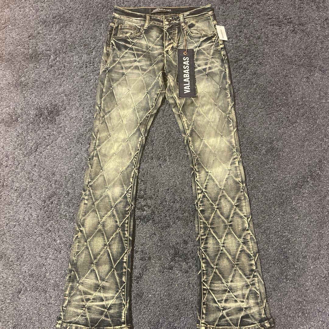VALABASAS バラバサス ダイヤモンドキルティング フレアデニム 29