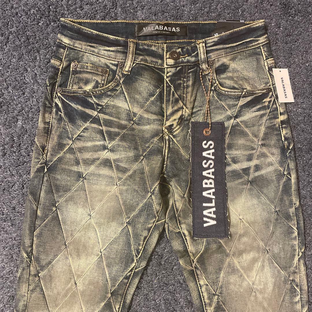 VALABASAS バラバサス ダイヤモンドキルティング フレアデニム 29