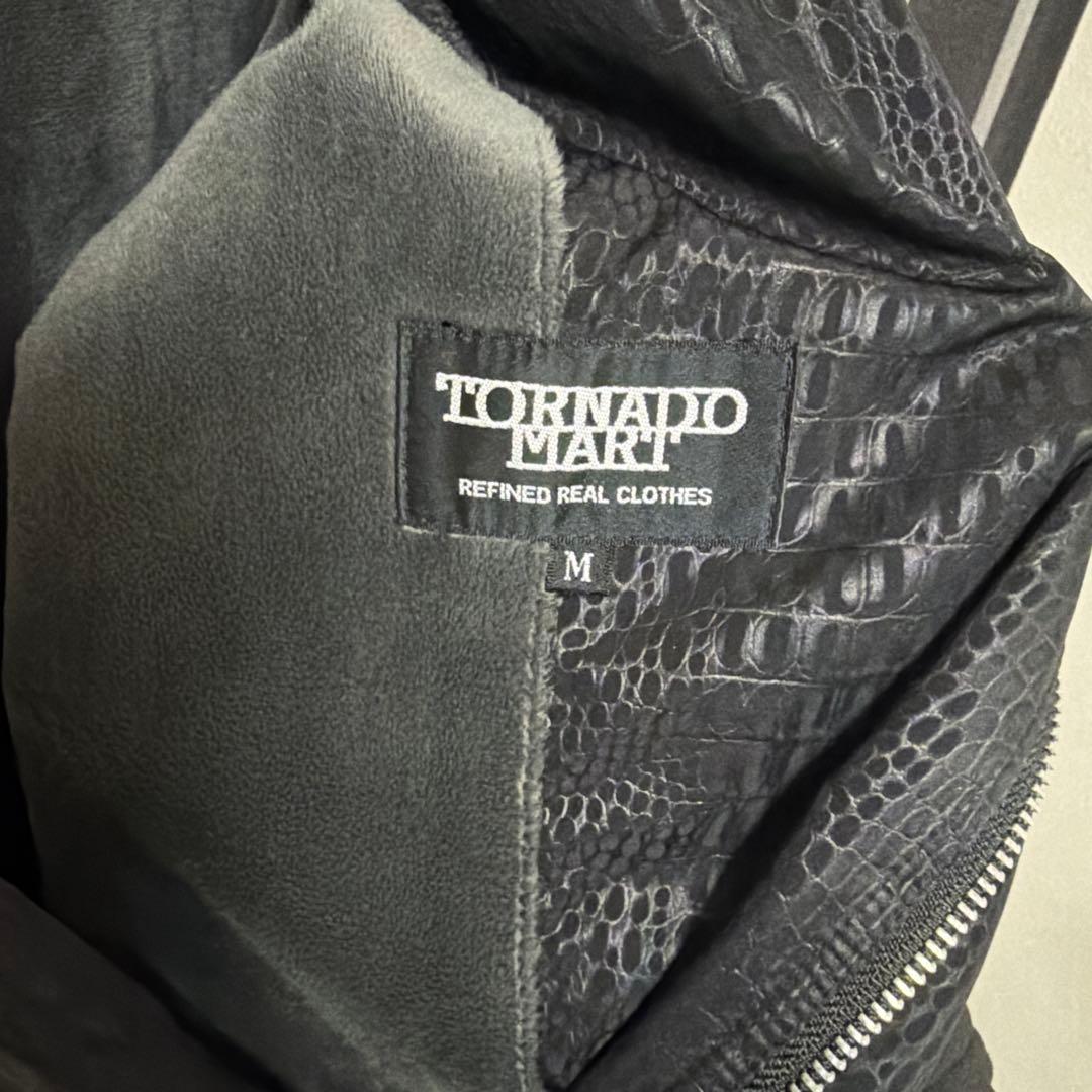 トルネードマート　クロコ型押しraccoon dogファーロングコート