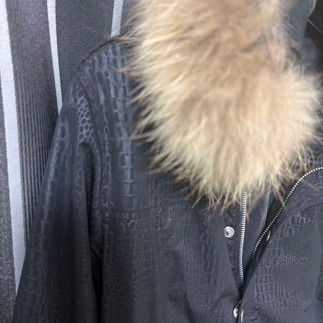 トルネードマート　クロコ型押しraccoon dogファーロングコート