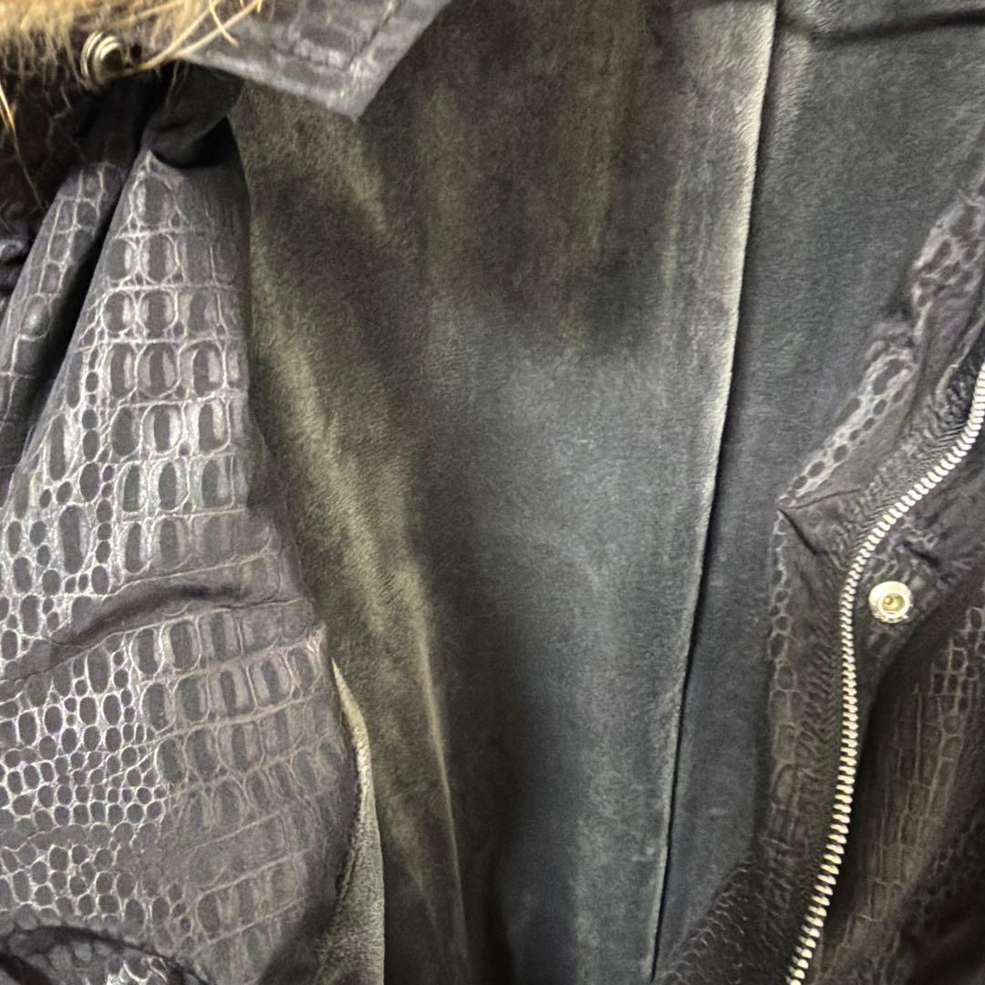 トルネードマート　クロコ型押しraccoon dogファーロングコート