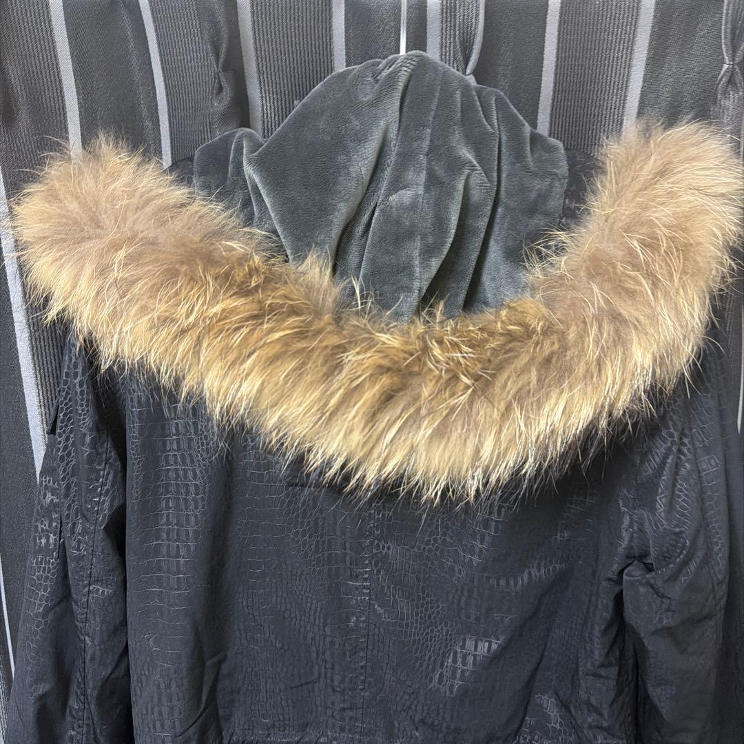 トルネードマート　クロコ型押しraccoon dogファーロングコート