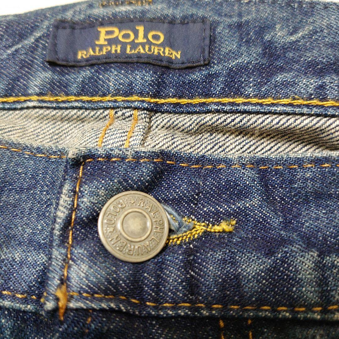 ポロ ラルフローレン ジーンズ デニム スカル ドクロ 刺繍 96cm 大きい