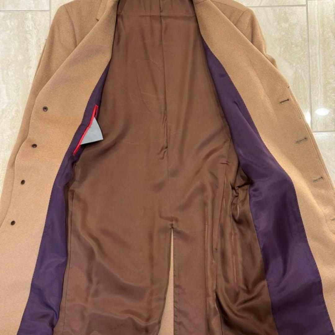 Paul Smith ポールスミス カシミヤ100 ベージュ ダブル チェスター