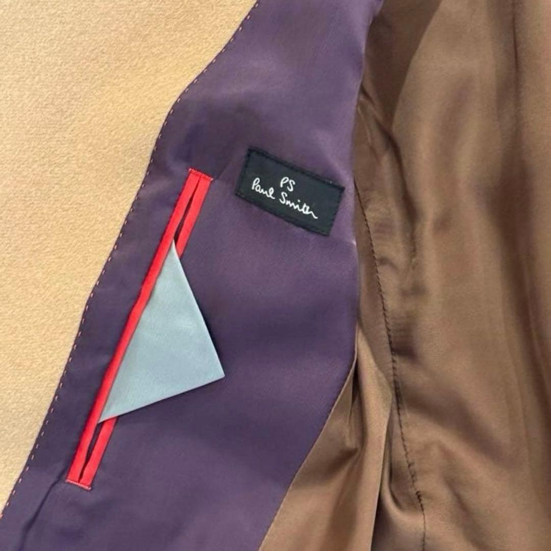 Paul Smith ポールスミス カシミヤ100 ベージュ ダブル チェスター