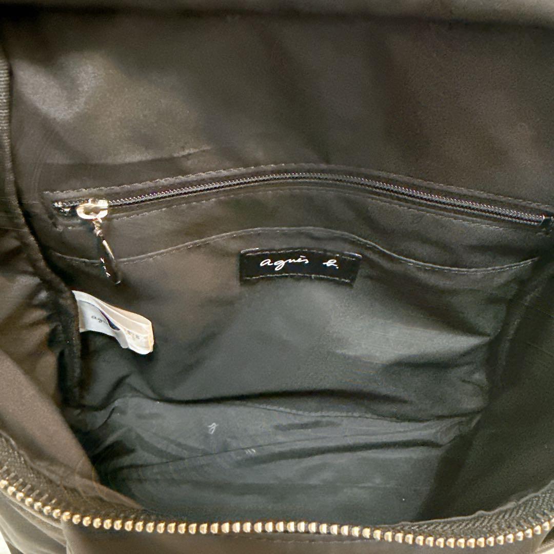 美品✨アニエスベー ナイロン リュック 黒 agnes b. シルバー金具