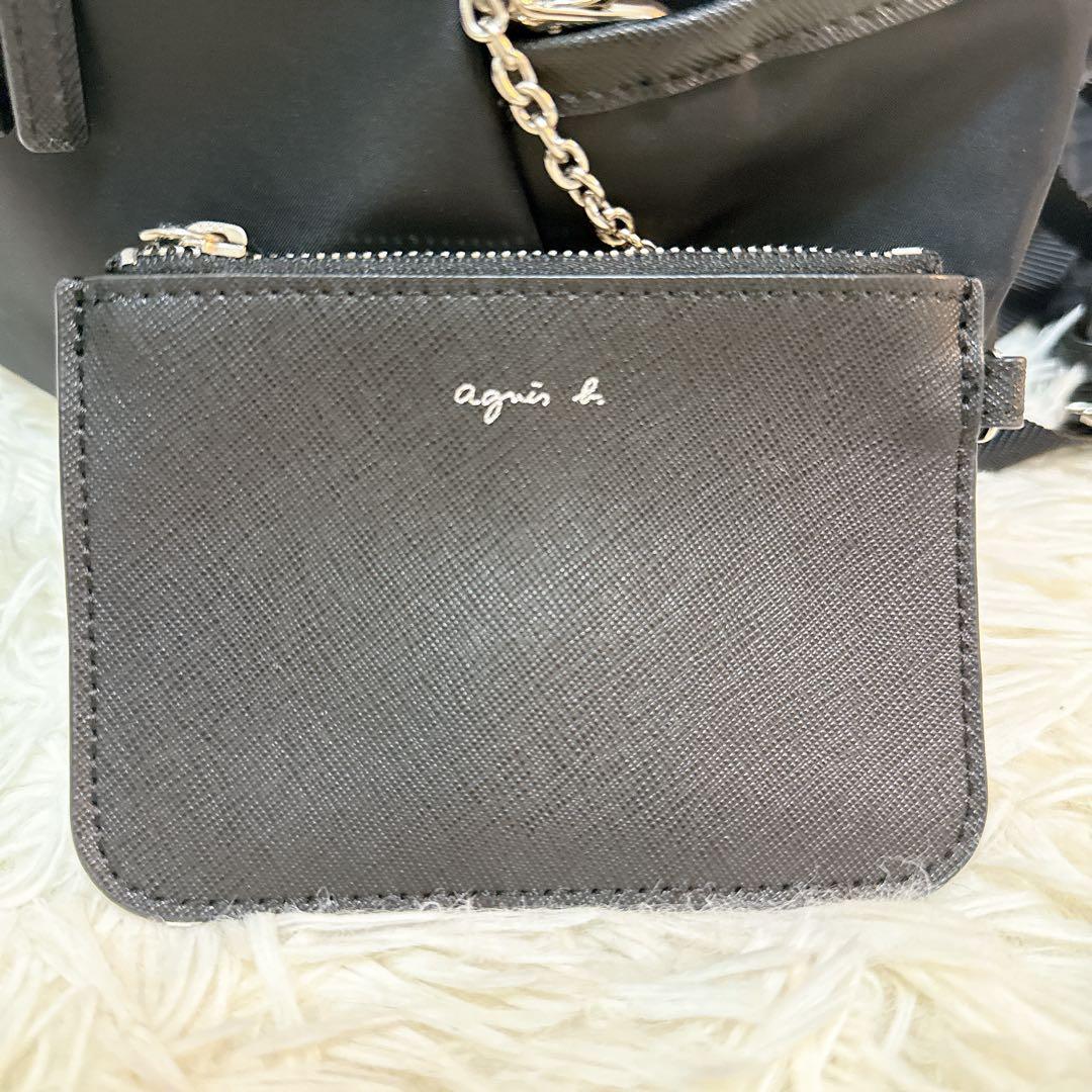 美品✨アニエスベー ナイロン リュック 黒 agnes b. シルバー金具