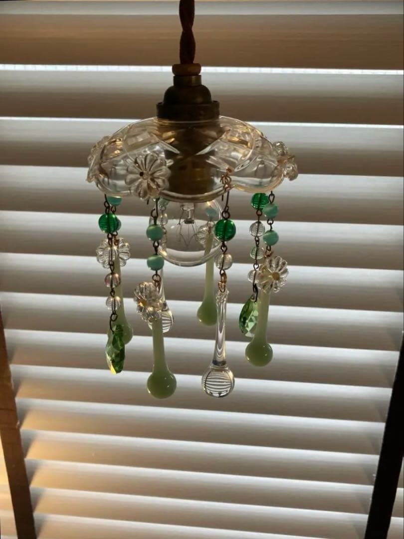 ミニシャンデリア （メロンドロップ） フランスアンティーク 1920年