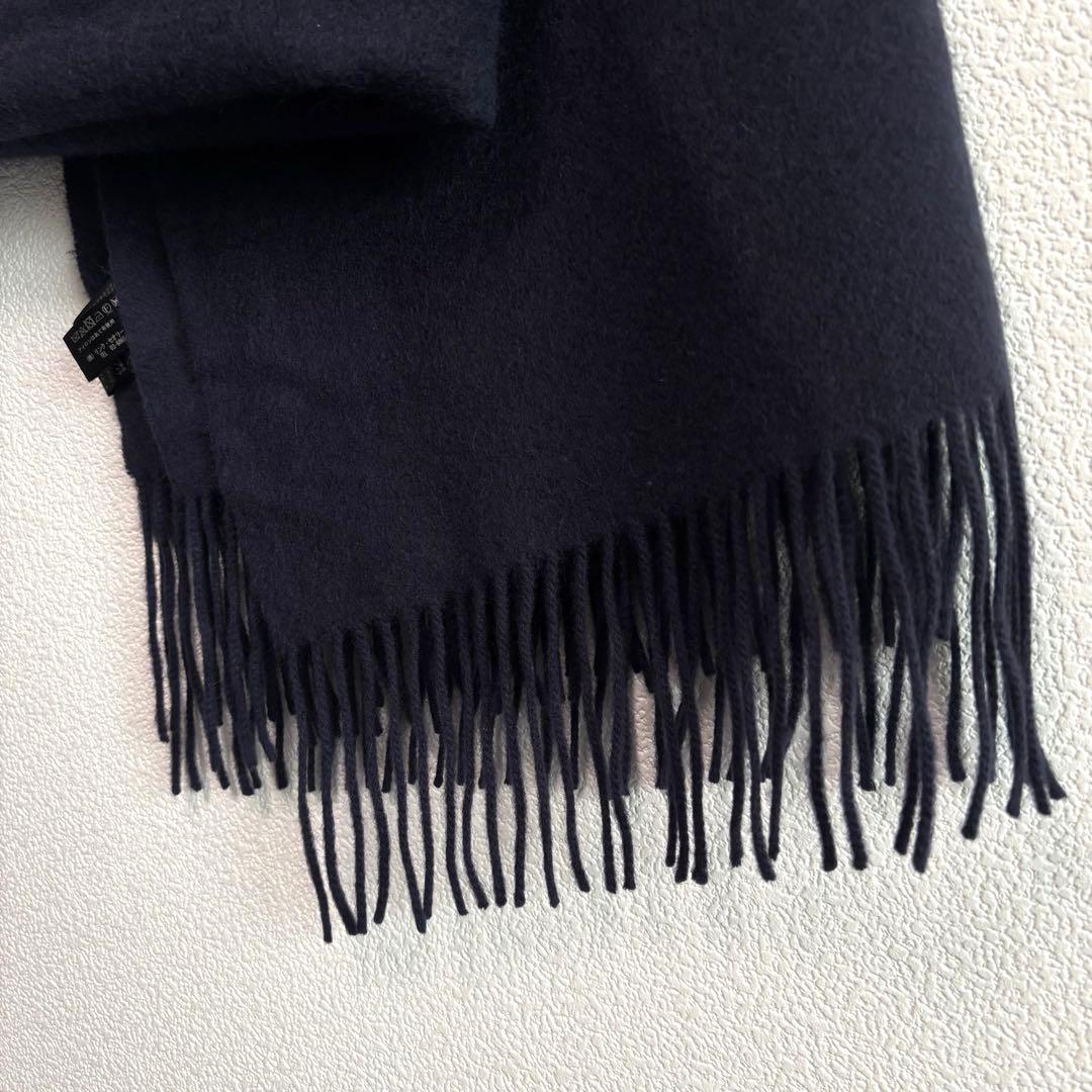 【セオリー】カシミヤ100％ 大判ストール マフラー ネイビー