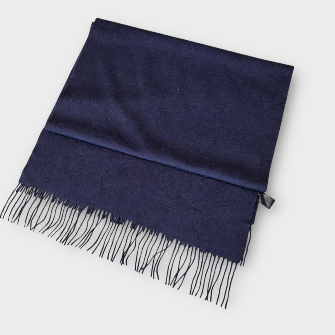 【セオリー】カシミヤ100％ 大判ストール マフラー ネイビー