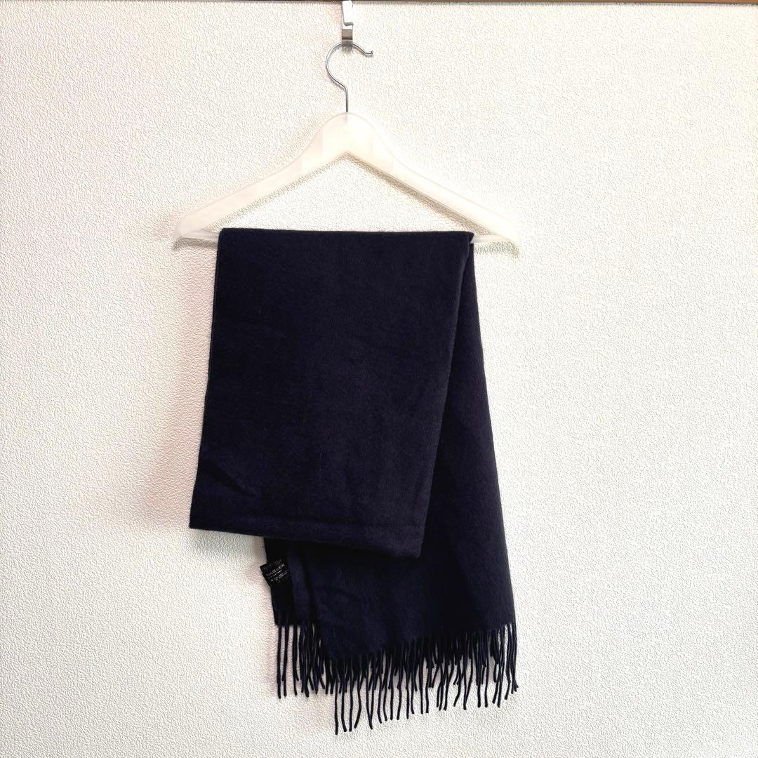 【セオリー】カシミヤ100％ 大判ストール マフラー ネイビー
